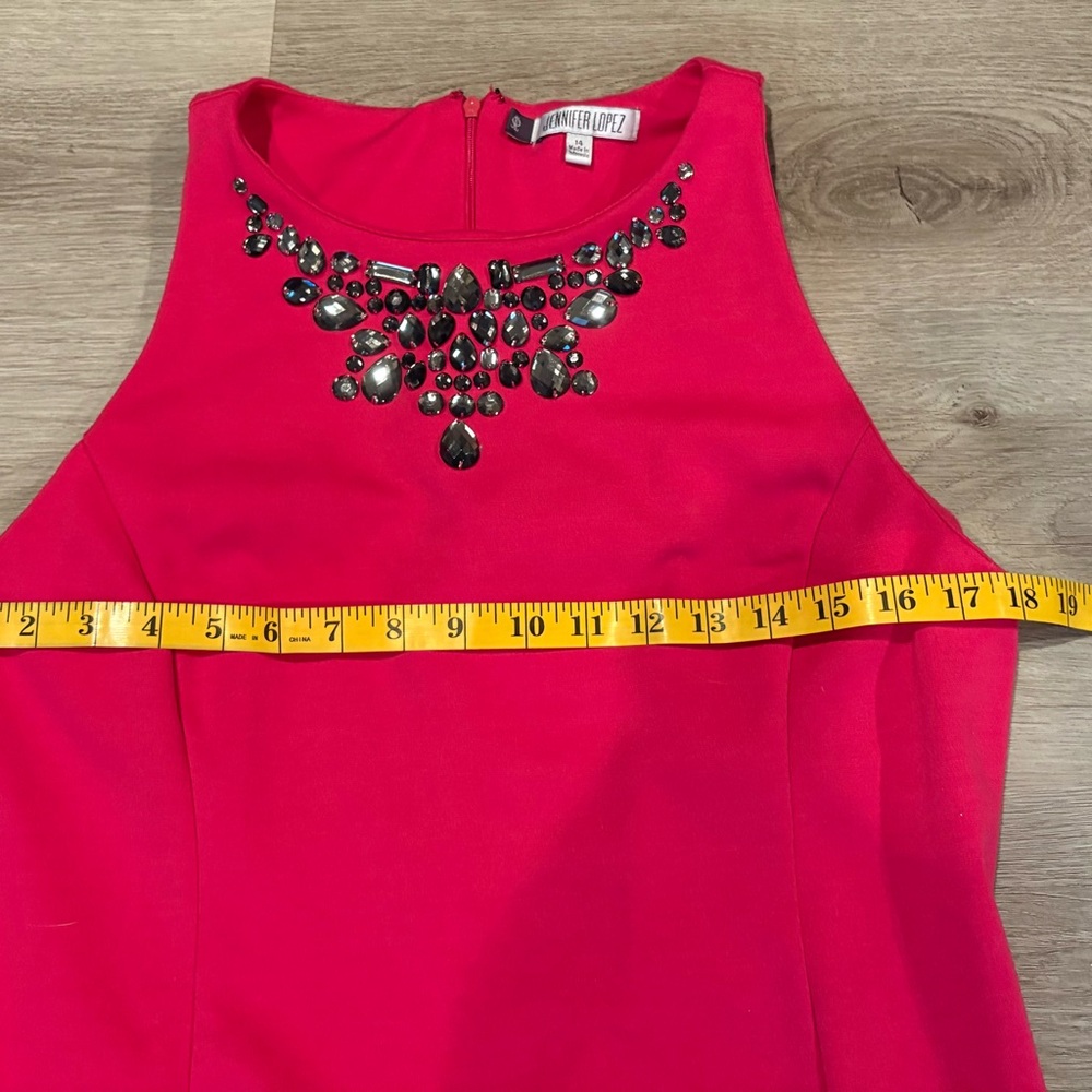JENNIFER LOPEZ Jewel Embellished Sheath Dress - Picture 7 of 8